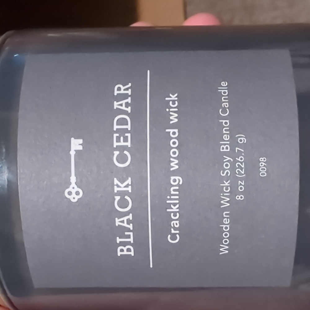 Threshold Black Cedar Crackling Wood Wick Soy Candle